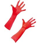 Gants longs - rouge - 40cm - pour dguisement cabaret charleston