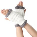 Gants mitaine en tricot pour femmes - gants sans doigt tricotarm mitaines gants tricot chauff gants ...