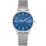 Gant montre homme avec bracelet en cuir véritable argent Gant montre homme avec bracelet en cuir véritable argent