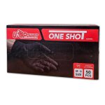 Gants nitrile jetables noir texture diamant�e 8g u - power - 50 pieces - choisissezici : 8
