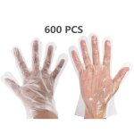 Gants en plastique transparent jetables 600pcs gants en polythylne transparent
