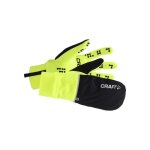 Gants de running craft hybrid - jaune - noir - xl - homme - running - impermables