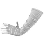Gants satin - blanc - 40 cm - enfant - costume de princesse