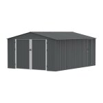 Garage en acier galvanis� avec porte de service - gris anthracite - 19 m� - ridoso