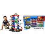 Garage hot wheels city super dino robot avec t - rex - contient 100 voitures & coffret 10 v�hicules
