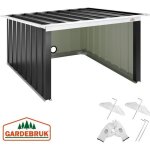 Garage robot tondeuse toit monopente mtal 89x90x54 / 44cm rsistante intempries 4x piquets terre abri ...