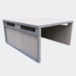Wiltec garage de robot tondeuse ? 800 x 700 x 380 mm ? couleur grise ? en bois massif et avec toit plat ...