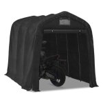 Garage tente moto universel motoguard 16x25x195 m pe 260g structure acier galvanis� noir