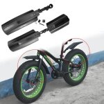 Garde - boue - fat bike 26 pouces - d�gagement rapide - 2 pi�ces - noir