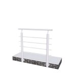 Garde - corps - aluminium - 1m - fixation lat�rale - int�rieur / ext�rieur - r�sistant � la corrosion ...