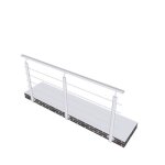 Garde - corps en aluminium 2m int�rieur et ext�rieur fixation lat�rale