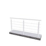 Garde - corps en aluminium 2m intérieur et extérieur fixation à plat Garde - corps en aluminium 2m intérieur et extérieur fixation à plat