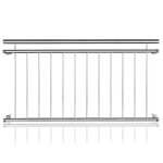 Garde - corps de balcon - aufun - 156 x 90 cm - acier inoxydable - 7 btons de remplissage - extrieur ...