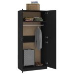 Garde - robe en bois ding�nierie - wiens - noir - 90x52x200 cm - 2 portes - grand espace de rangement ...