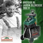 Gardebruk� broyeur v�g�taux et branches 3100 w silencieux branches max. 44mm 2x bac 60l d�chiqueteuse ...