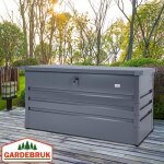 Gardebruk coffre de rangement en mtal anthracite 120x62 cm 385 l verrouillable extrieur coffre jardin ...