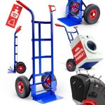 Gardebruk diable pliant pneus pleins pu increvable max. 200kg dmnagement charge lourde atelier diable ...