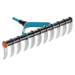 Gardena rteau arateur de gazon 35cm combisystem - acier robuste - 11 dents ? anti - mousse et miettage ...