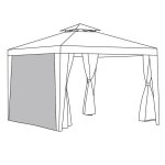Rideaux - gardenista - tonnelle de jardin - rsistants  leau - lavables en machine - 1. 9m x 2. 6m