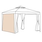Rideaux - gardenista - pierre - rsistants  leau - 1. 9m x 2. 6m - lavables en machine