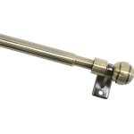 Gardinia barre de rideaux cylindrique en mtal mran avec 2 accroches effet laiton longueur rglable ...