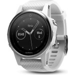 Garmin fenix 5s silver montre gps cardio multisport - bracelet blanc carrara