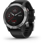 Garmin fenix 6 - montre gps multisports haut de gamme - silver avec bracelet noir Garmin fenix 6 - montre gps multisports haut de gamme - silver avec bracelet noir