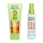 Garnier fructis k�ratine liss duo shampooing et spray lissants