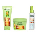Garnier fructis k�ratine liss routine shampooing masque et spray lissant enrichie en k�ratine v�g�tale ...