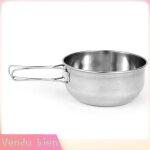 Garosa bol de camping pliable en acier inoxydable petit bol � soupe pliable de 500 ml en acier inoxydable ...