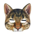 Masque de chat - garosa - halloween - lger et confortable - lastique - taille adulte