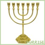 Garosa menorah de hanoukka bougeoir menorah � 7 branches temple de j�rusalem 12 tribus disra�l menorah ...