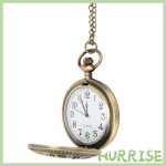 Garosa montre de poche � quartz montre de poche en quartz creux vintage en bronze avec des chiffres creux ...
