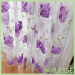 Garosa panneaux de tulle rideaux tulle fen�tre vintage broderie voile �charpe panneaux de fen�tre transparents ...