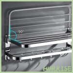 Garosa porte - serviettes mural en acier inoxydable rack de serviette de salle de bain repliable 304 ...
