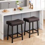 Garvee - lot de 2 tabourets de bar - chaise haute de cuisine - avec pieds en m�tal - rembourr� assise ...