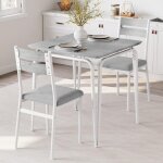 Garvee ensemble repas 3 pi�ces pour 2 personnes table carr�e avec 2 chaises rembourr�es id�al petits ...