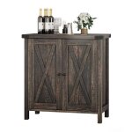 Garvee meuble bar � caf� style campagnard avec �tag�re r�glable et rangement console pour manger salon ...