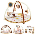 Garvee tapis d�veil b�b� �volutif - arche de jeu amovible 9 jouets sensoriels tapis de jeu �pais antid�rapant ...