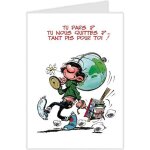 Gaston lagaffe grande carte retraite grand format a4 + enveloppe blanc dpart repos maxi gante - glmx ...