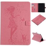 Gaufrage fille coque ipad air 2 ipad air tablette protection avec support pu cuir antichoc etui housse ...