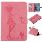 Gaufrage fille coque ipad mini 5 ipad mini 4 tablette protection avec support pu cuir antichoc etui housse ...