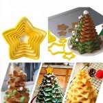 Gaufre moules6 pices - ensemble arbre de nol emporte pice toiles forme gteau biscuit cutter moule ...