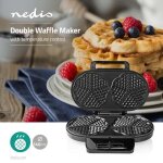 Gaufrier - nedis - double - plaques antiadhésives - 1200w - automatique Gaufrier - nedis - double - plaques antiadhésives - 1200w - automatique