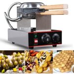 Gaufrier lectrique professionnel avec 180 poigne de retournement - gaufrier aux ?ufs en acier inoxydable ...