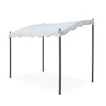 Gazebo 3x2 m�tres pour jardin en acier entr�e bar et h�tel pergola couleur: noir