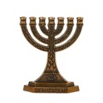 Gd bougeoir  7 branches porte bougies de menorah religieux hanoukka ornement de calice religieux