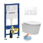 Geberit - pack bati - support geberit + wc sans bride swiss aqua technologies + abattant softclose + ...