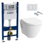 Geberit pack wc bâti duofix + cuvette suspendue vitra s50 avec bride + abattant soft close + plaque blanche ... Geberit pack wc bâti duofix + cuvette suspendue vitra s50 avec bride + abattant soft close + plaque blanche ...