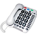 Geemarc téléphone fixe grosses touches sénior amplipower 50 - blanc Geemarc téléphone fixe grosses touches sénior amplipower 50 - blanc